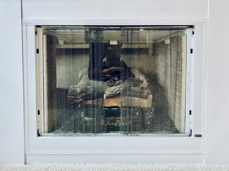Plexiglass on fireplace