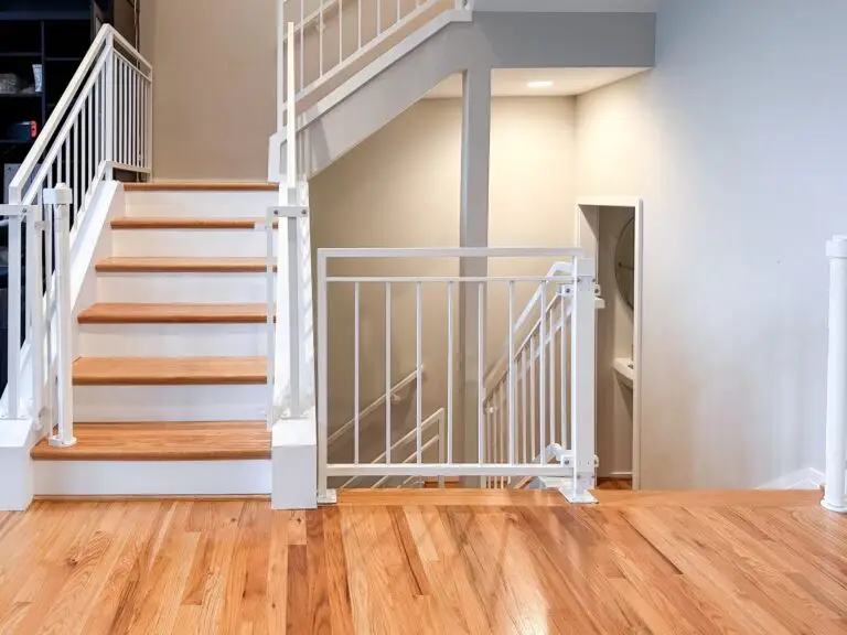 Modern staircase with retractable gates