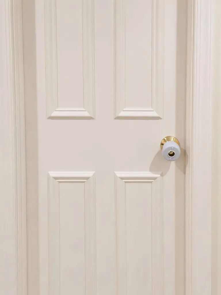 Doorknob cover on door