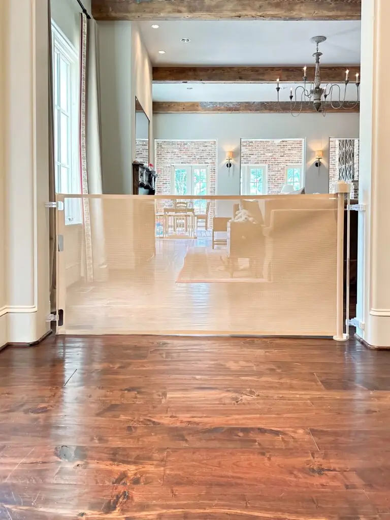 Interior with a cafe retractable gate