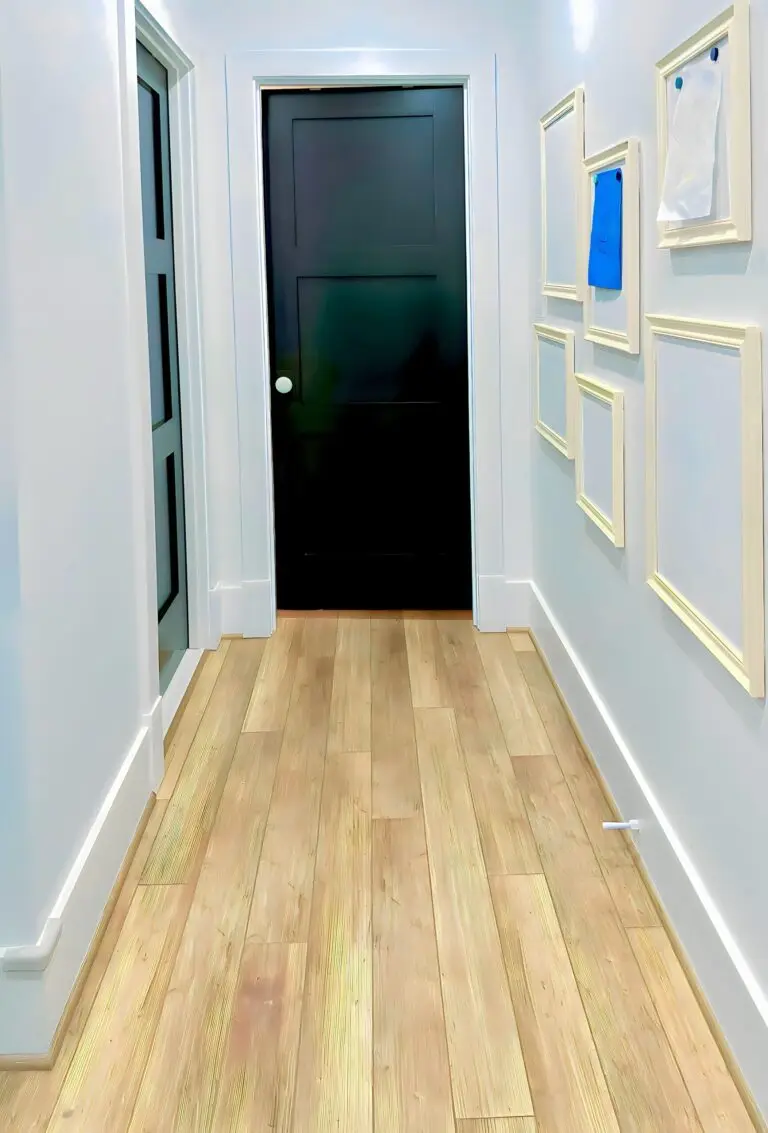 Hallway with baby proofed door stops