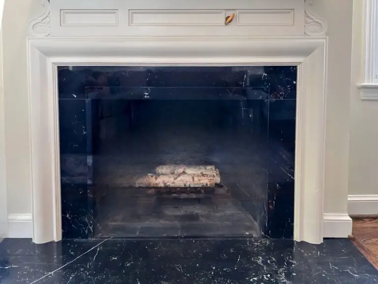 Plexiglass on fireplace