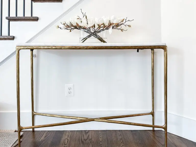 Elegant console table with floral arrangement