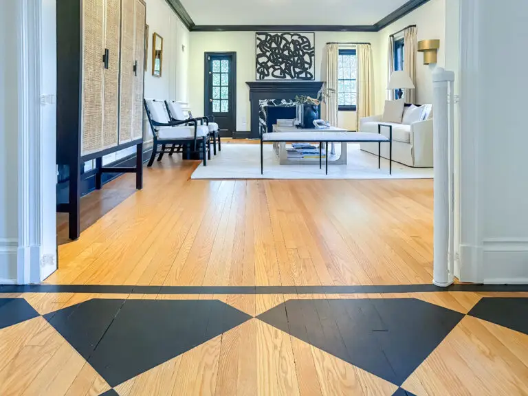 Open retractable gate in living room entry
