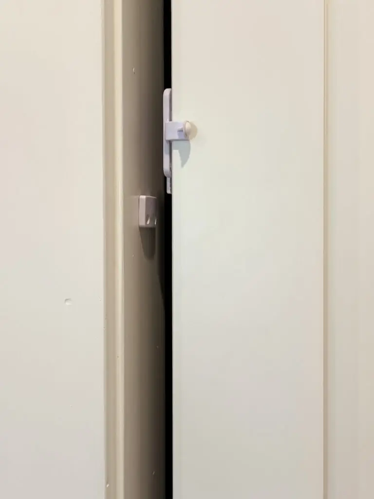 Pocket door lock securing the closet's pocket door in a bethesda, md home