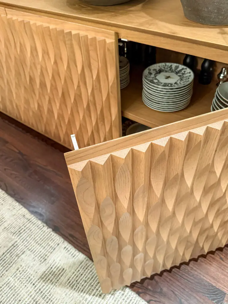 Cabinet latch on buffet