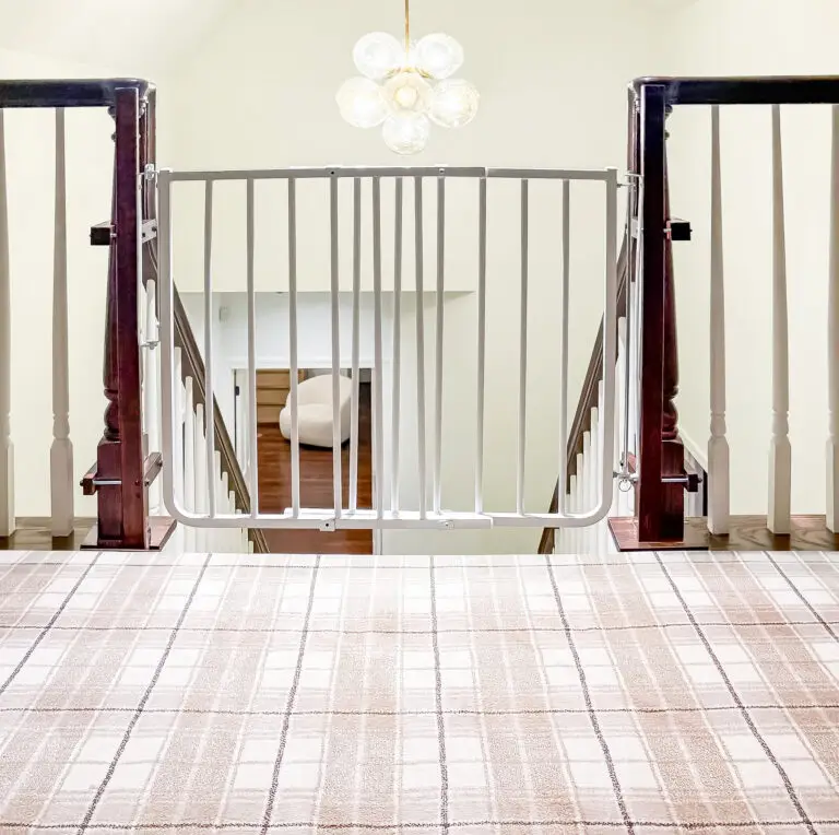 Stairway gate on third floor staircase