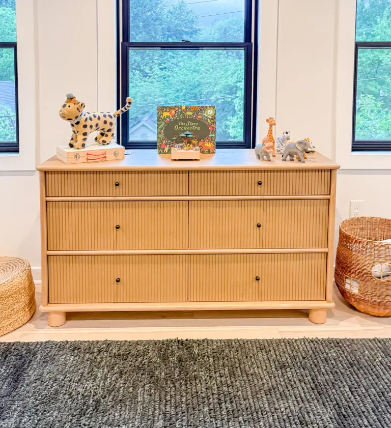Dresser secured to the wall